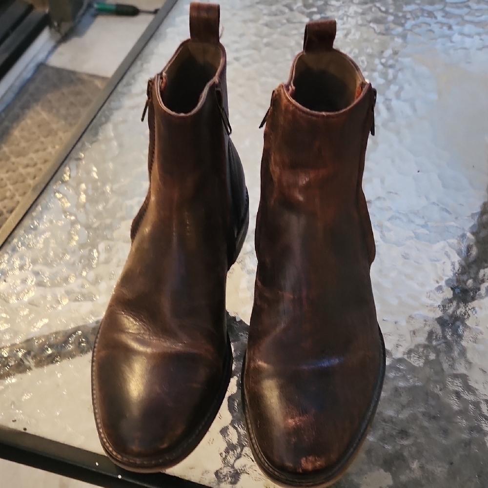 Aston Grey Men's Brown Leather Boots